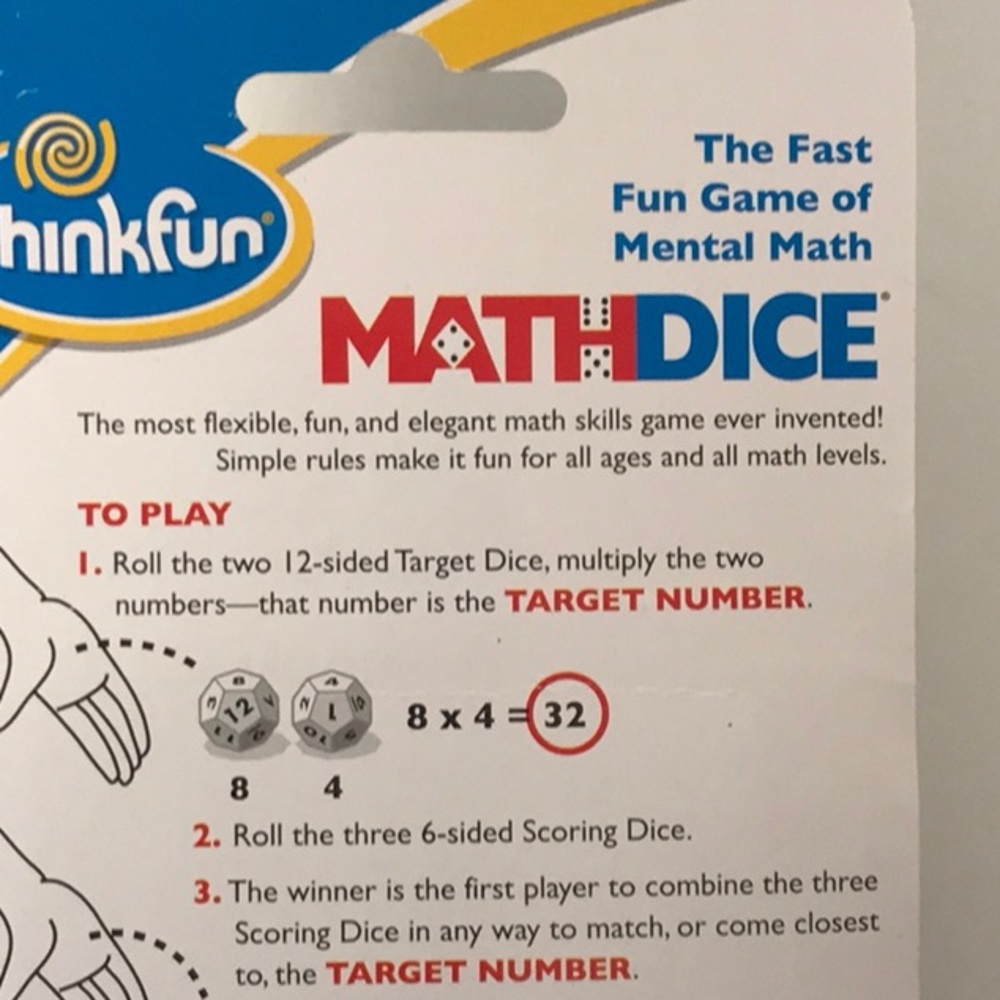 NEW Thinkfun Math dice brain game. - Picture 5 of 6